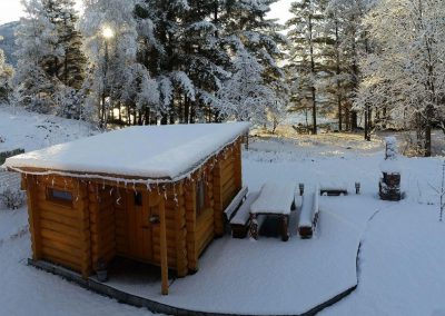 Natural log cabins with UdiFLEX Insulation system